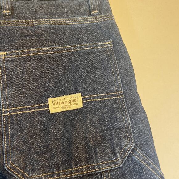 Wrangler Fleece Lined Carpenter Jean Vintage W42 x L32 Heavy Duty Warm Dark Wash - Picture 15 of 16